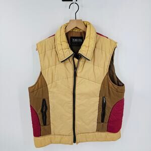 Vintage North Star Colorblock Puffer Vest Zip Nylon Retro Outdoors Retro Quilted